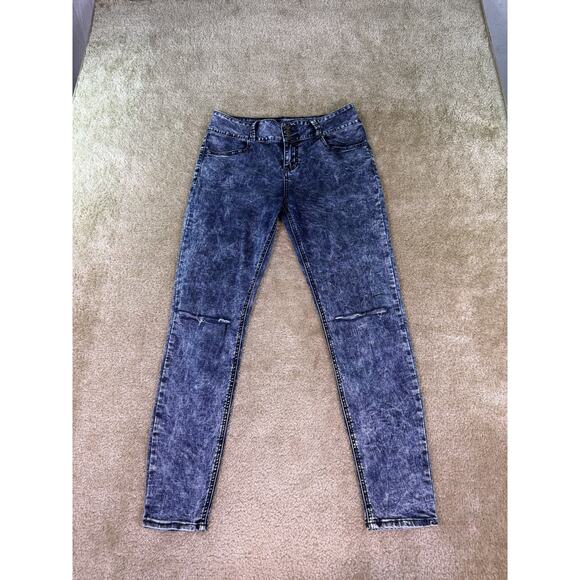 Blackheart Women's Juniors Super Skinny Stretch Jeans Size 11 Acid Wash E298 - Picture 1 of 14